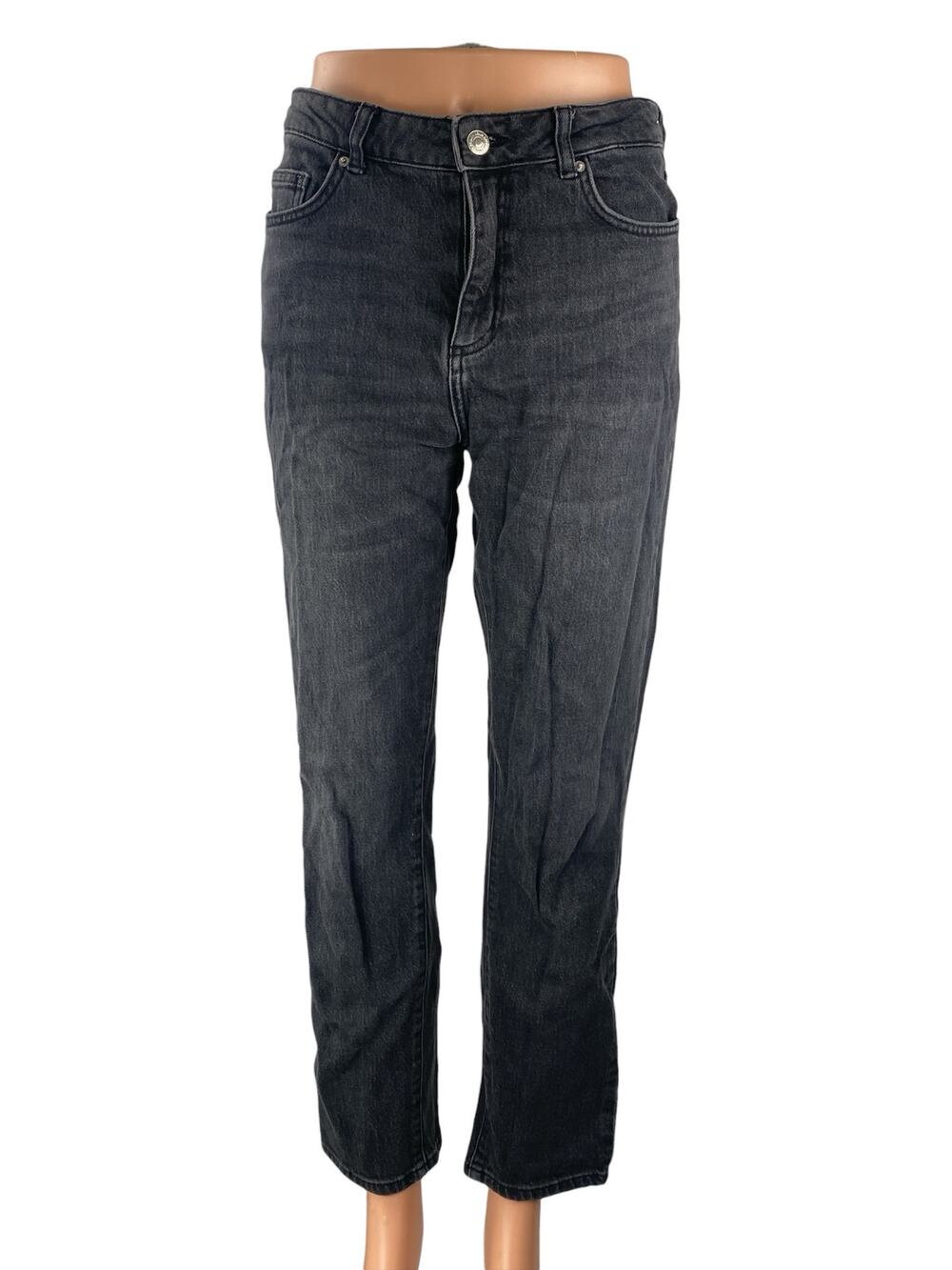 Vero Moda Women's Black High Waisted Y2k Slim Straight Denim Jeans Size 27x32